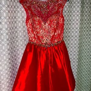 Mac Duggal red cocktail dress
